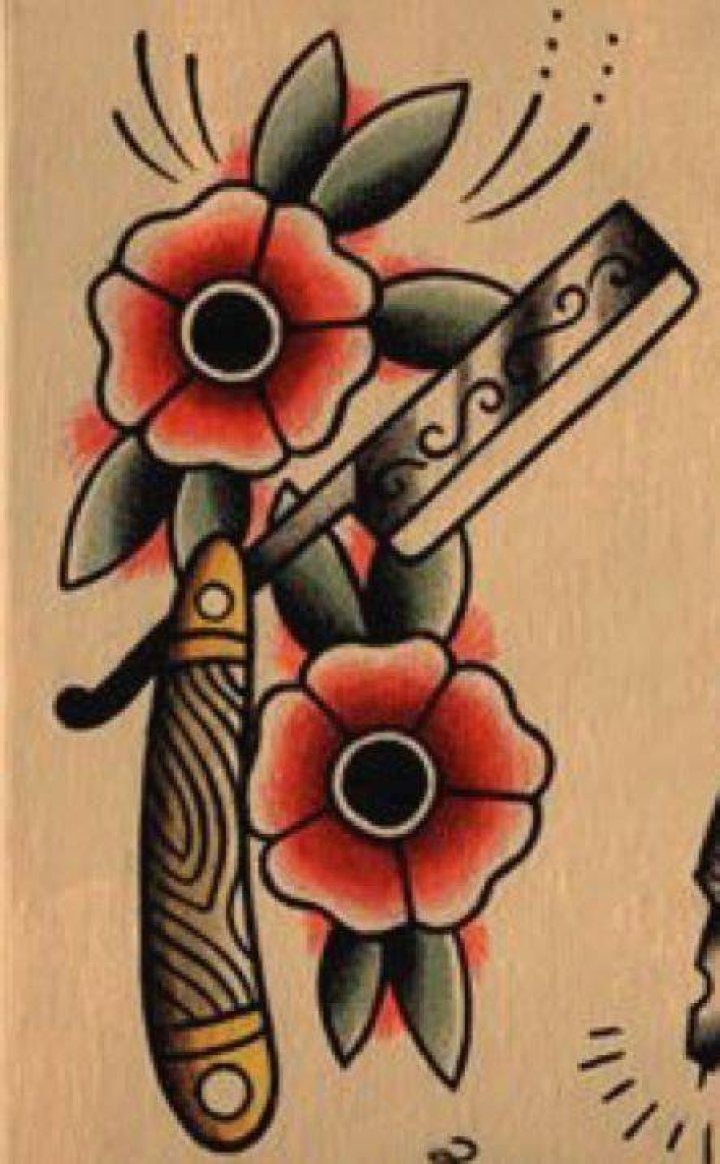 CUT THROAT RAZOR TATTOO TRADITIONAL CUT THROAT RAZOR TATTO… Flickr
