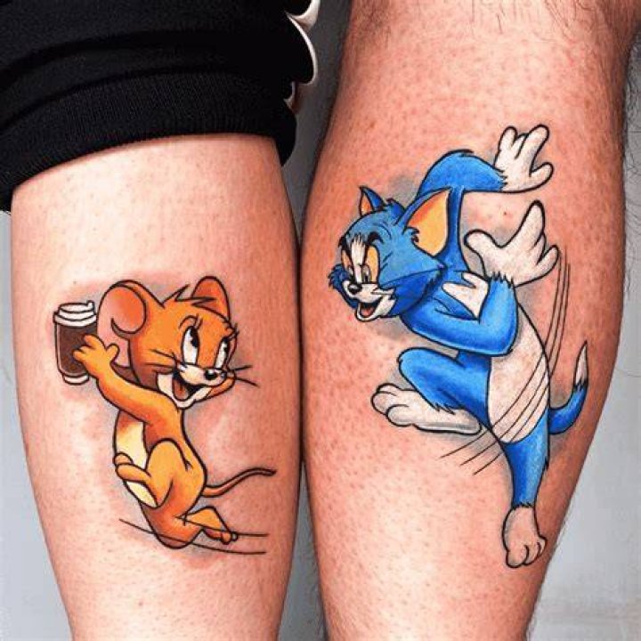 Discover The Timeless Charm Of Tom And Jerry Matching Tattoos