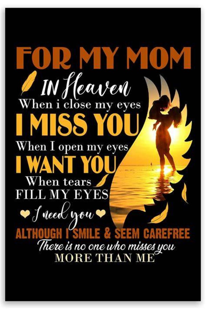 Heaven I miss my mom, Loved one in heaven, Rain drops