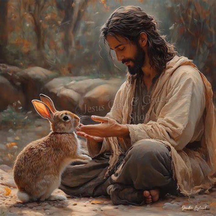 Jesus christ sends bunny down for a girl - Spanish god songs