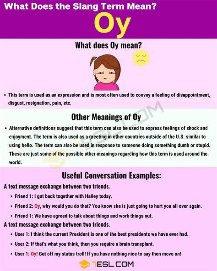 Oy Meaning Learn the Definition of Oy and How to Use It &bull; 7ESL
