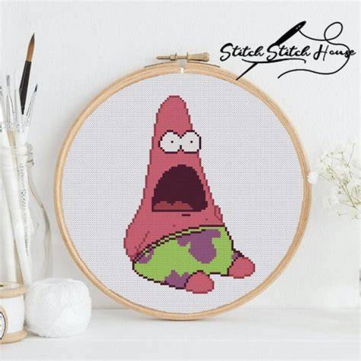 Patrick Star Cross Stitch Pattern PATTERN ONLY Etsy Singapore