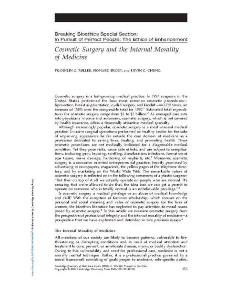 Unveiling Ethical Dilemmas: Cosmetic Surgery On Minors